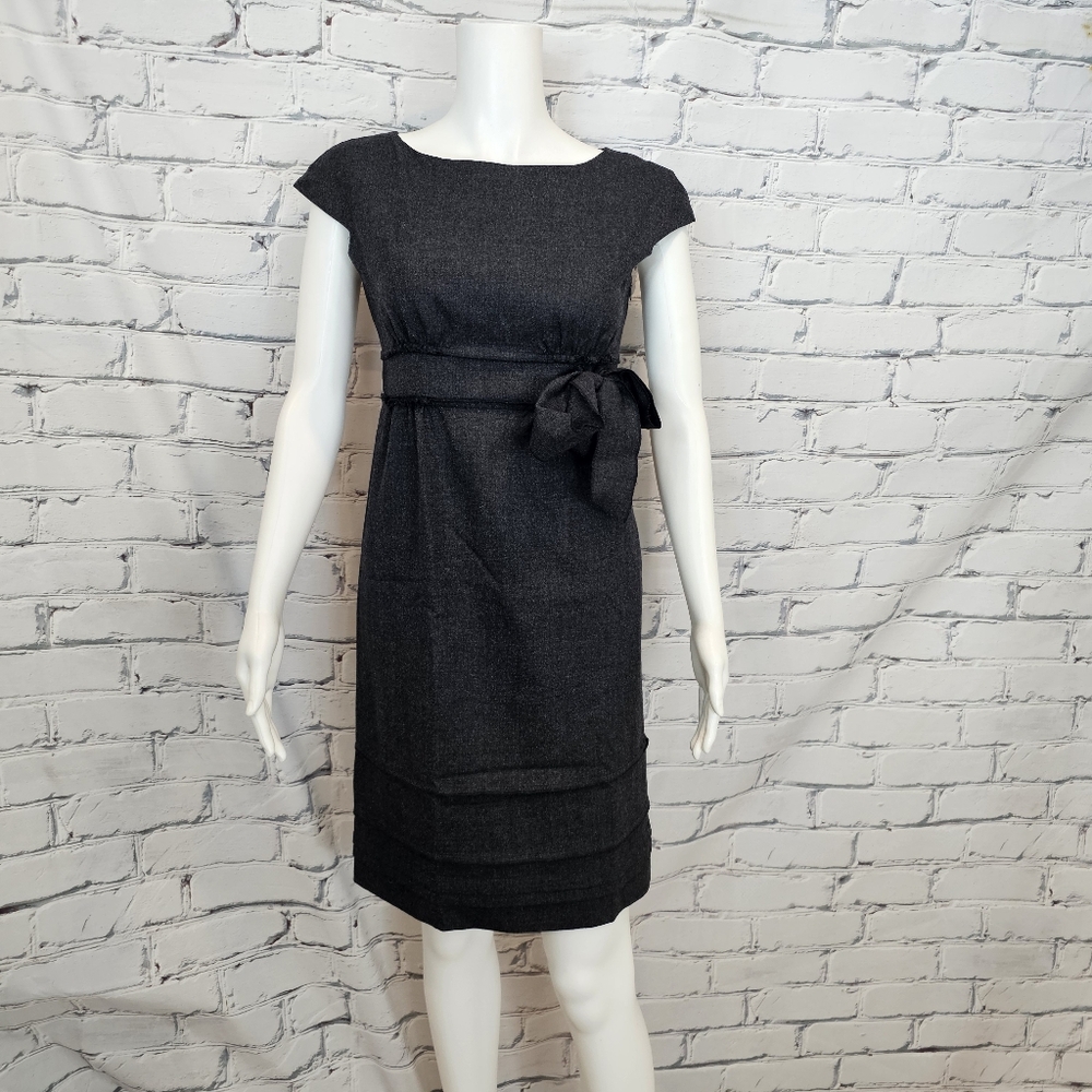 Philosophy di Alberta Ferretti Gray Wool Sheath Dress